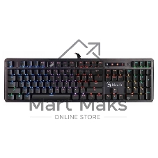 Клавиатура проводная A4 B975 механическая черный USB Gamer LED (подставка для запястий)