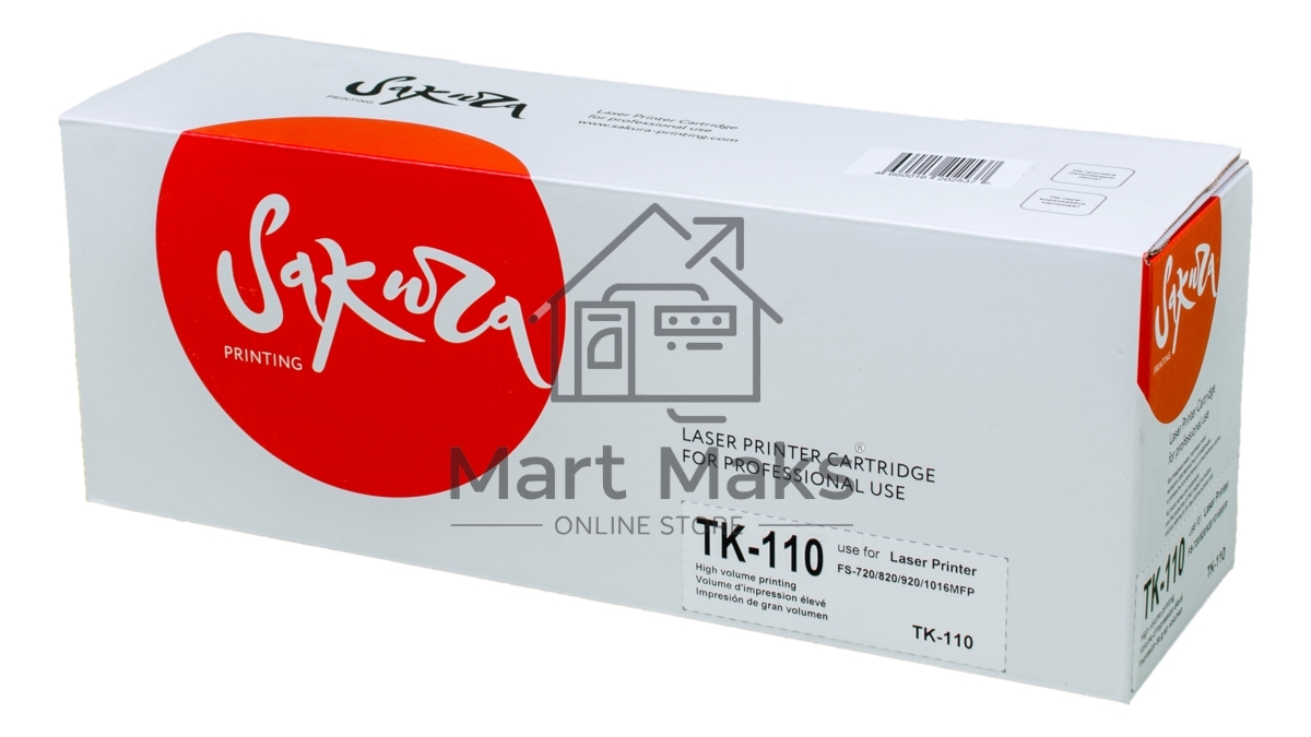 Картридж Sakura TK110/111/112/113 для Kyocera Mita FS-720/820/920/1016MFP, черный, 7200 к.