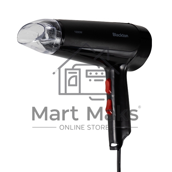 Фен Blackton Bt HD1002C черный Мощность 1000 Вт, Напряжение 220 В, 50 Гц, Регулировка воздушного потока 2, Регулировка температуры 2, Петля для подвешивания, Концентратор.