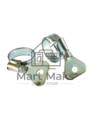 Хомуты металлические, червячные Сибртех 16-25 мм, ширина 10 мм, W1, с метал. ключом, 2 шт.