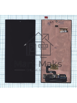 Дисплей для Samsung Galaxy S23 Ultra SM-S918B в сборе с тачскрином, черный orig