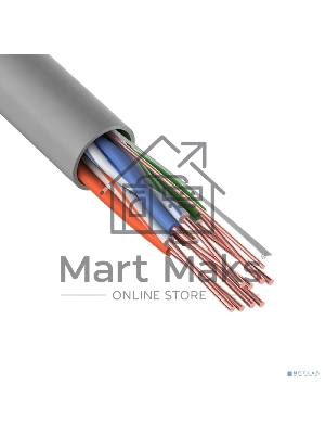 Кабель UTP Rexant 4PR 24AWG, CU (медь), CAT5e, 100 МГц, PVC, серый, бухта 25 м