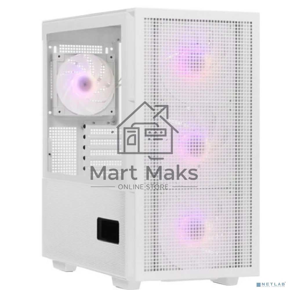 Компьютерный корпус Deepcool CH560 WH без БП, боковое окно (закаленное стекло)