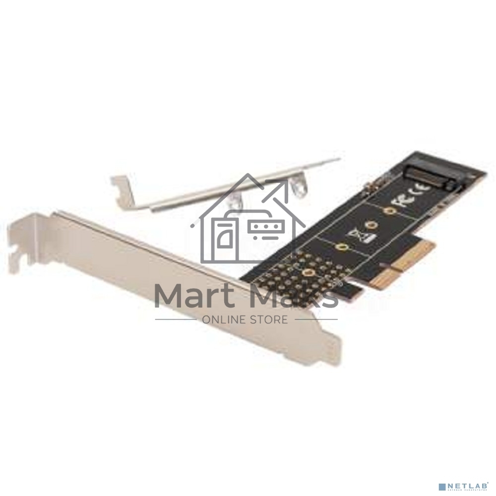Переходник ORIENT C300EN PCI-Ex4->M.2 M-key NVMe SSD, тип 2230/2242/2260/2280/22110, 2 планки крепления в комплекте (33294)