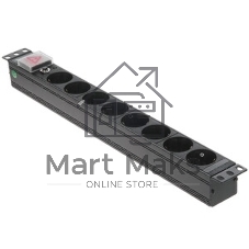 Блок распределения питания Lanmaster TWT-PDU19-10A8P-3.0 гор.размещ. 8xSchuko базовые 10A Schuko 3м