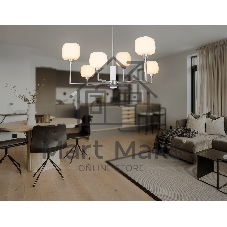 Люстра Ambrella light LH53001/6 SN/FR сатин никель/белый матовый G9*6 max 40W D690*680