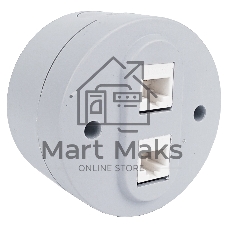 Ovivo Розетка комп. 2-местн. (RJ45 CAT6), ИксВан (xONE), серый, 406-240000-230