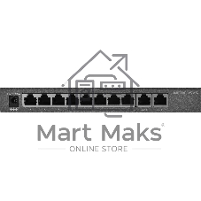 Коммутатор Mercusys MS110GMP, 8×1 Гбит/с PoE + 2×1 Гбит/с, неуправляемый