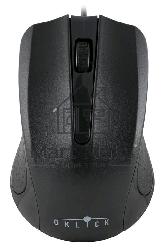 Мышь проводная Oklick 225M черный, 1200 dpi, USB, кнопки - 3