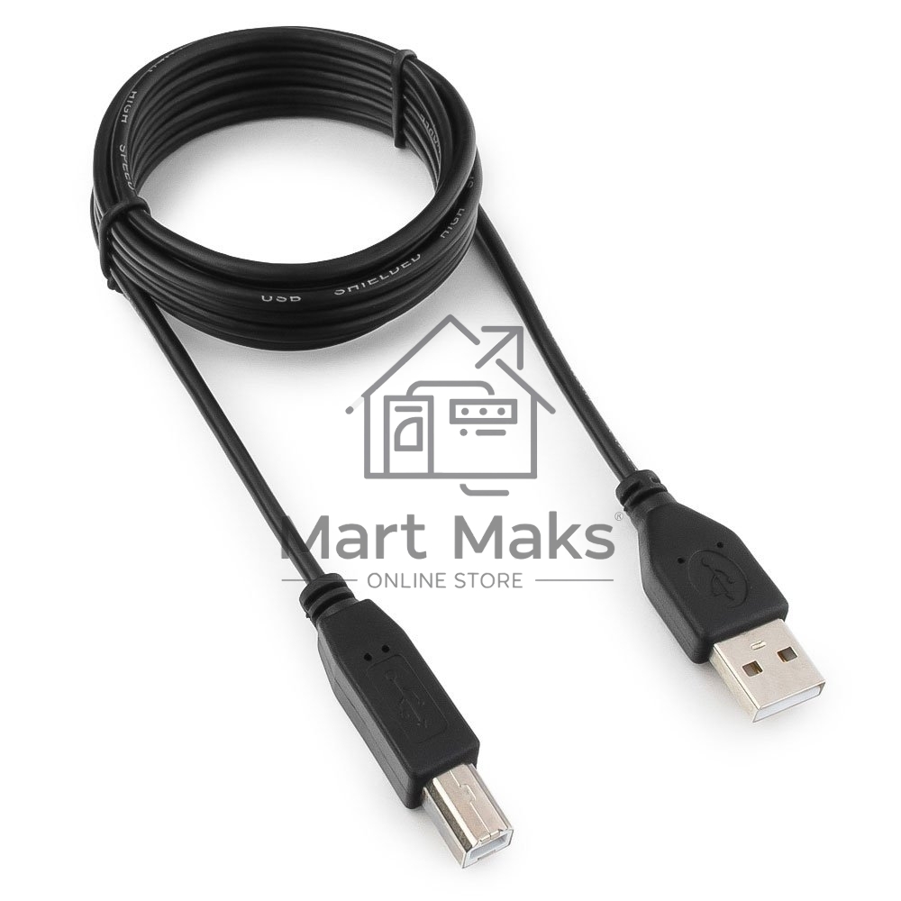 Кабель Гарнизон Кабель USB 2.0, AM/BM, 1.8м, пакет (GCC-USB2-AMBM-1.8M)