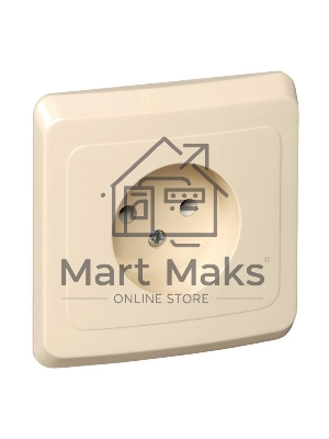 Розетка 1-м СП Этюд 16А IP20 без заземл. крем. SchE PC16-001K