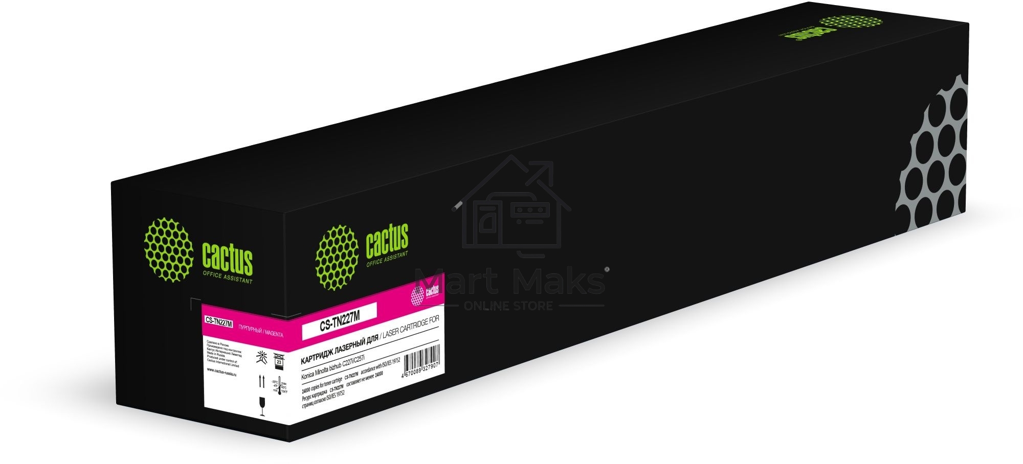 Картридж лазерный Cactus CS-TN227M (TN-227M) пурпурный (24000 стр.) для Konica Minolta bizhub C227i/C257i