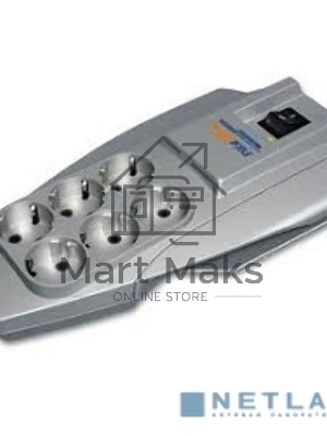 Сетевой фильтр Pilot X-Pro 1.8м (6 розеток) серый (коробка)