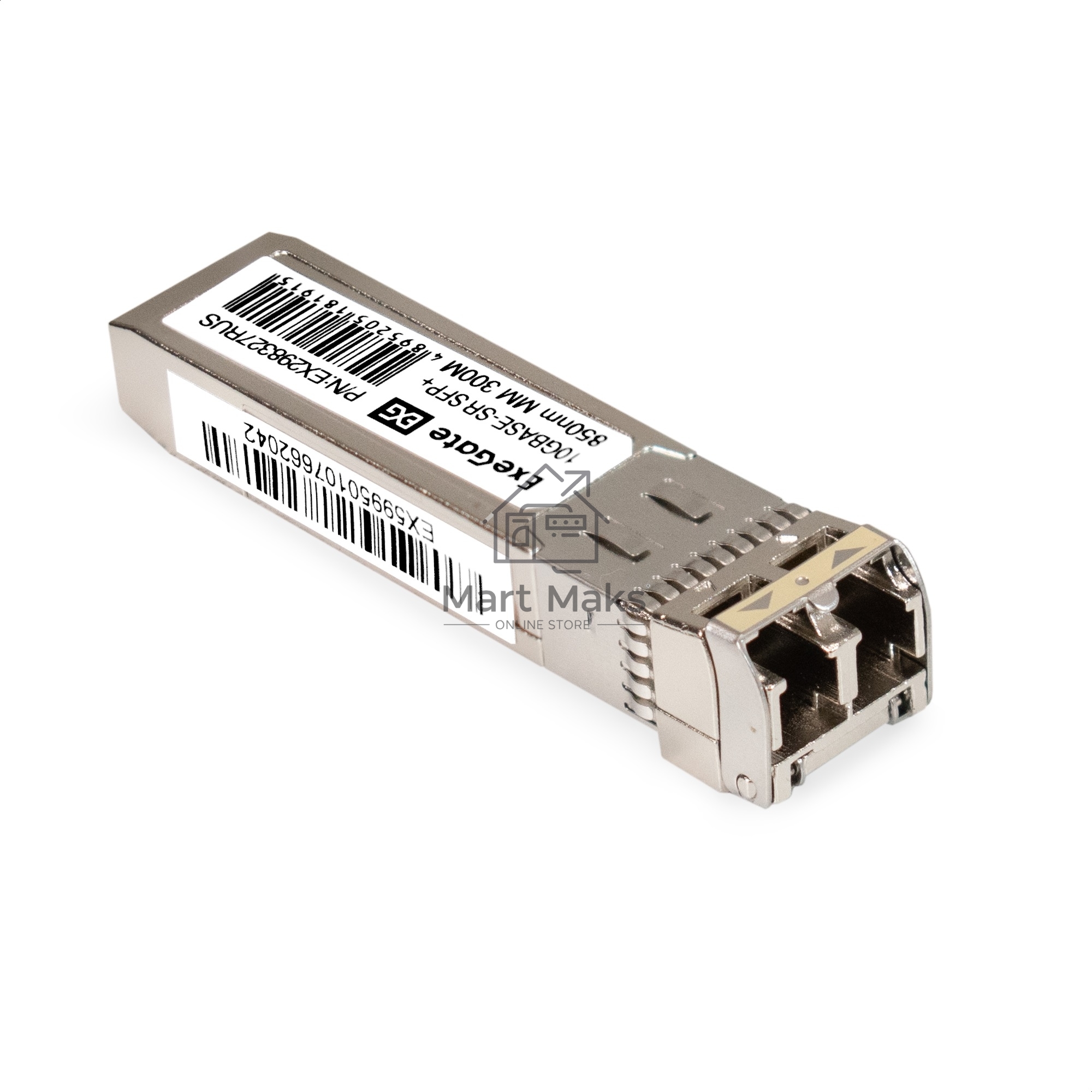 Трансивер SFP+ EXT-10G-MM850-LC2-300M (10GBase-SR для многомодового оптического кабеля, 10 Гбит/с, Tx:850/Rx:850 нм, до 300 м, разъем Duplex LC)