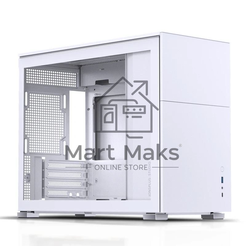 Корпус компьютерный Mini-Tower/ Case JONSBO D31 STD, Mini-Tower, TG, no fan, 1xUSB-A 3.2 + 1xUSB-C 3.2, mATX, mDTX, mITX White