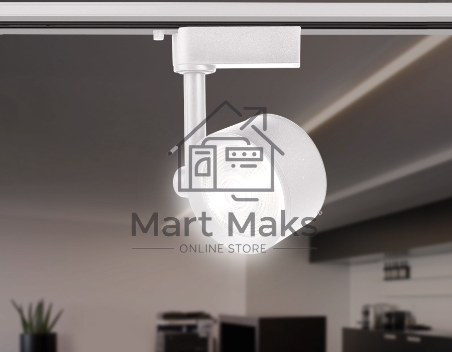 Трековый однофазный светодиодный светильник Ambrella light GL6388 WH белый LED 7W 4200K 24°