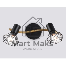 Светильник Ambrella light TR8656/2 BK/GD черный/золото E14/2 max 60W 330*100*185
