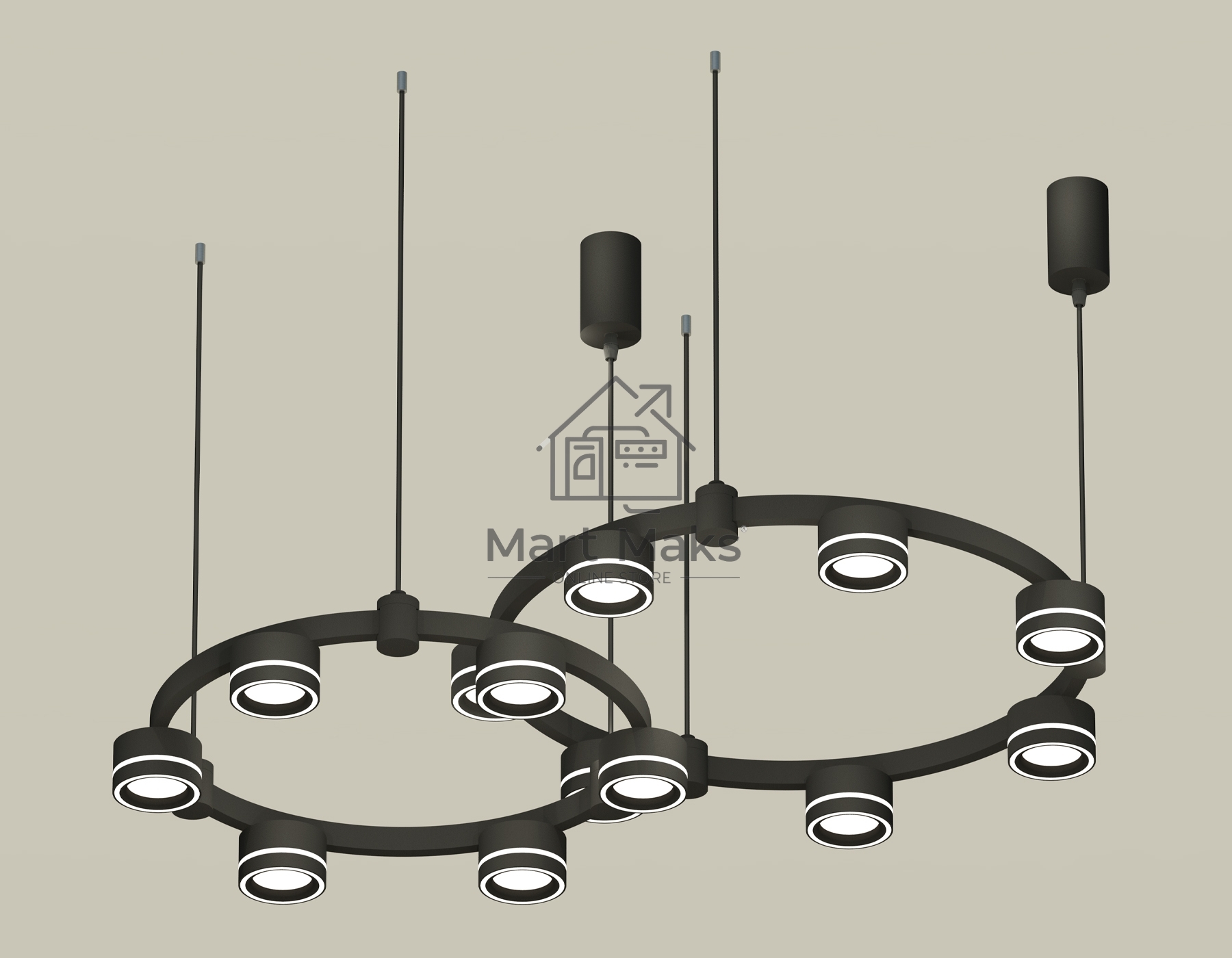 Светильник Ambrella light XR92091004/13 SBK/FR черный песок/белый матовый GX53 (A9209, C9238, C9232, N8434)