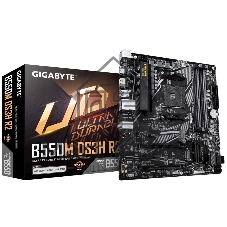 Материнская плата Gigabyte B550M DS3H R2, AM4, AMD B550, 4xDDR4, 4xSATA, 2xM.2, 2xPCIe x16, DisplayPort, HDMI, 1xGb LAN, 6xUSB, 3x3.5 мм, 7.1, microATX