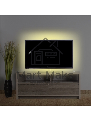 Лента светодиодная с USB коннектором 5 В, 8 мм, IP65, SMD 2835, 60 LED/m, цвет свечения теплый белый (3000 K)