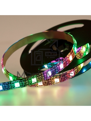 Лента светодиодная с USB коннектором 5 В, 10 мм, IP65, SMD 5050, 60 LED/m, цвет свечения RGB