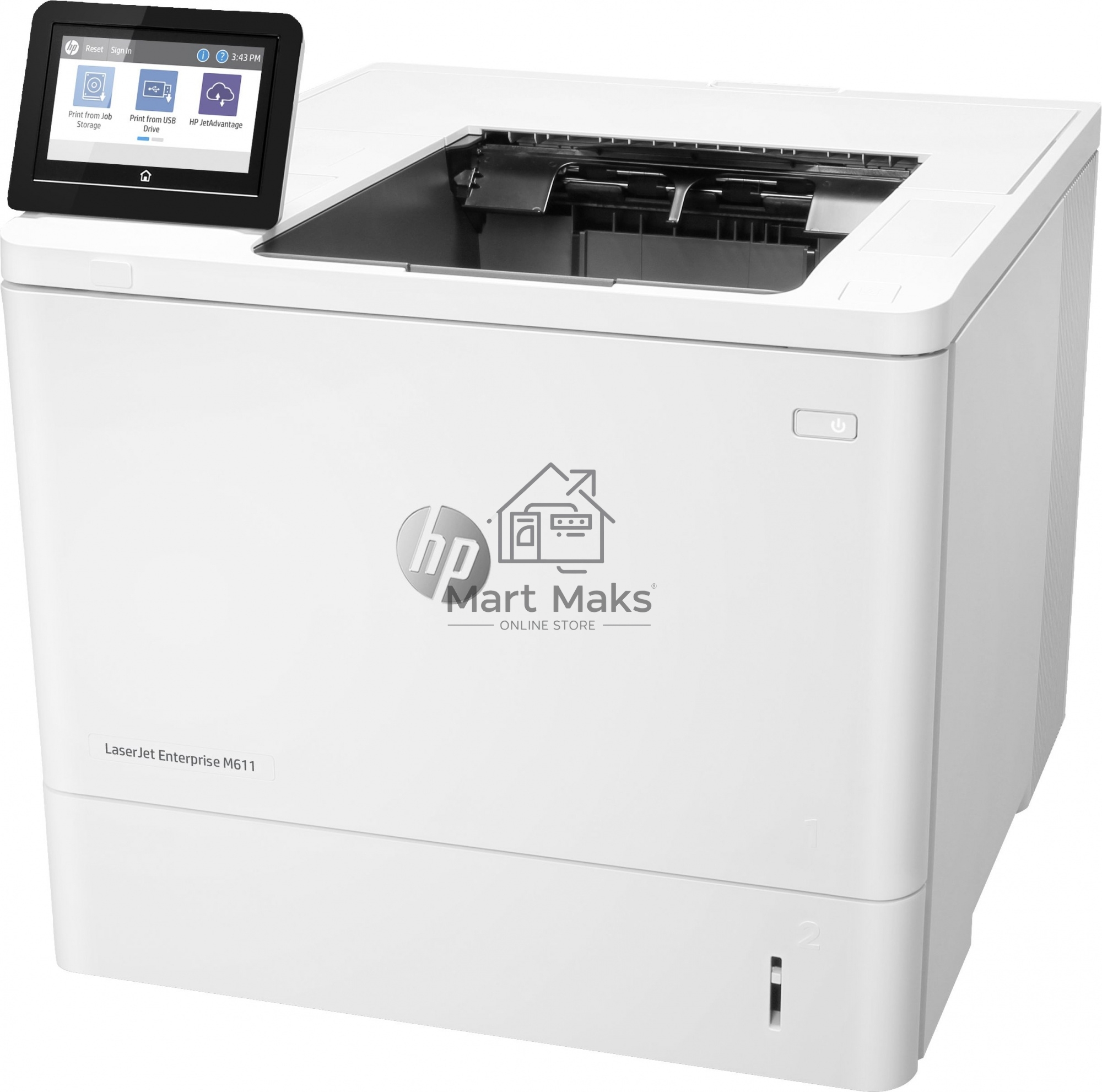 Принтер лазерный HP LaserJet Enterprise M611dn (7PS84A), A4, ч/б, печ. до 61 стр/мин., 1200 x 1200 dpi, USB, RJ-45