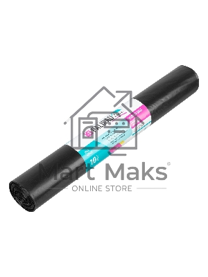 Пакеты для мусора 240 л x 10 шт. пвд особопрочные черные, длинный ролик, HomePalisad