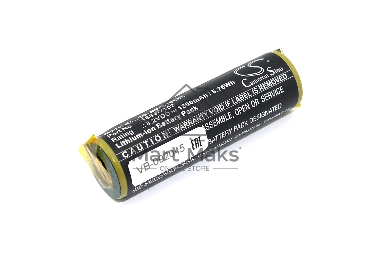Аккумулятор CameronSino CS-MWE188SL для Moser Ermila 1884 3,2V 1800mAh li-ion