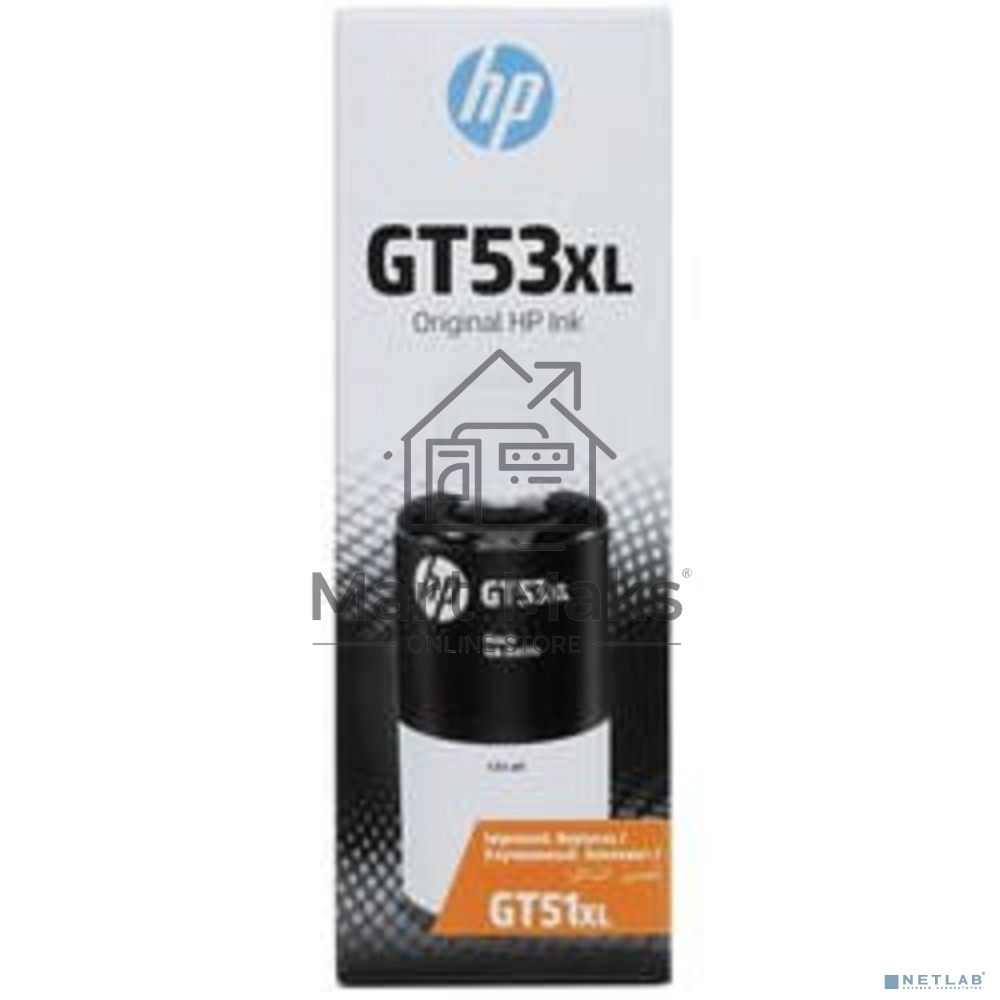 Емкость с чернилами HP GT53XL для GT 5810/5820/Ink Tank 115/315/319/419/415/Smart Tank 515/615, черный (135 ml), 6000 стр.