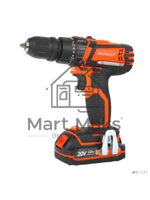 Дрель-шуруповерт Patriot BR 203UES, Аккумуляторная, 20В, 2 АКБ, Кейс