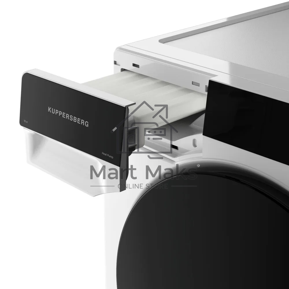 Сушильная машина Kuppersberg DM 660 W белый, 10 кг, сушка - конденсационная, программ - 15, 59.5 x 85 x 66.5 см