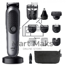 Триммер Braun AIO7560 серый (насадок в компл:10шт)