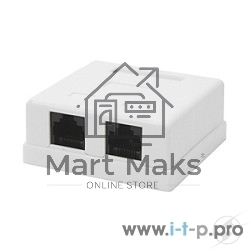 Розетка GEMBIRD NA214 RJ-45 кат.5e внешняя 2 порта, 110&Krone