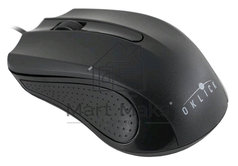 Мышь проводная Oklick 225M черный, 1200 dpi, USB, кнопки - 3