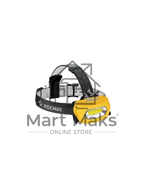 Фонарь светодиодный аккум. налобный Космос Li-Po 3Вт COB зарядка от 220В