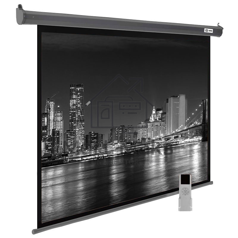 Экран Cactus 175x280см SIlverMotoExpert CS-PSSME-280X175-DG 16:10 настенно-потолочный рулонный тёмно-серый (моторизованный привод)