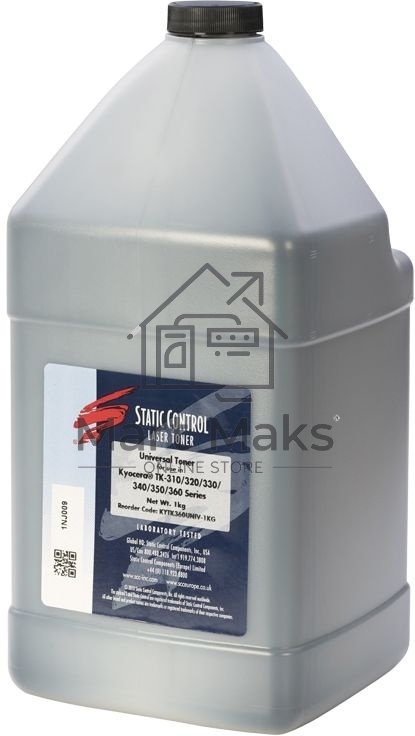 Тонер Static Control KYTKUNIV-1KG черный флакон 1000гр. для принтера Kyocera TK-120/130/140/160/170/1130/1140/3100/3110/3120/3130/4105/435