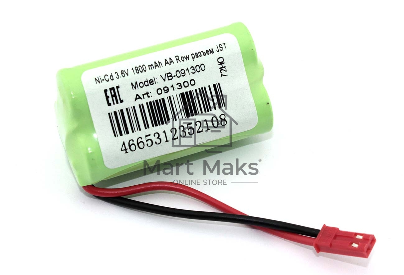 Аккумулятор Ni-Cd 3.6V 1800 mAh AA Row разъем JST