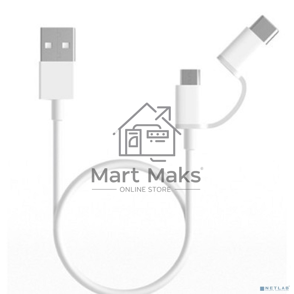 USB-кабель Xiaomi Mi 2-in-1 USB Cable Micro-USB to Type-C (30cm)