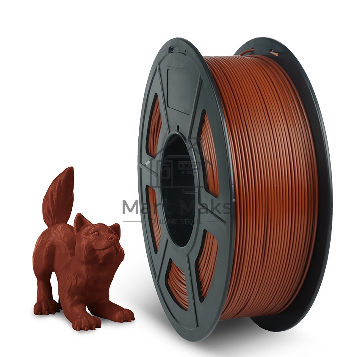 Филамент NVPrint PETG Chocolate для 3D печати диаметр 1.75мм длина 330 метров масса 1 кг