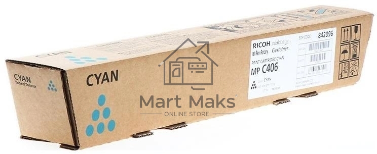 Картридж лазерный тип MP C406 голубой для Ricoh MPC306/406/307 (6000стр)