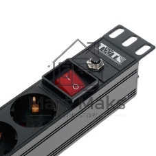 Блок распределения питания Lanmaster TWT-PDU19-16A8P-3.0 гор.размещ. 8xSchuko базовые 16A C14 3м