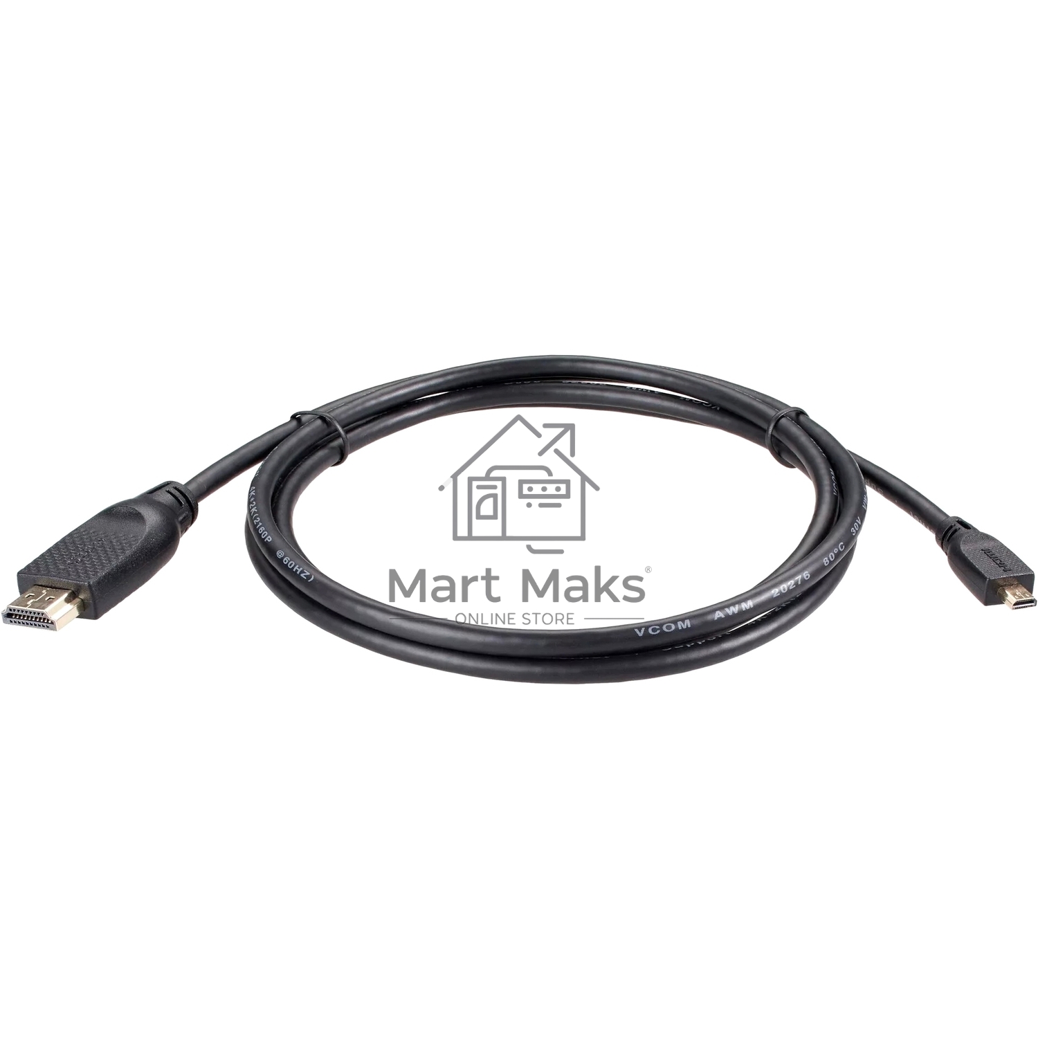 Кабель HDMI-19M --MicroHDMI-19M ver 2.0 1.8m VCOM <CG587-1.8M>