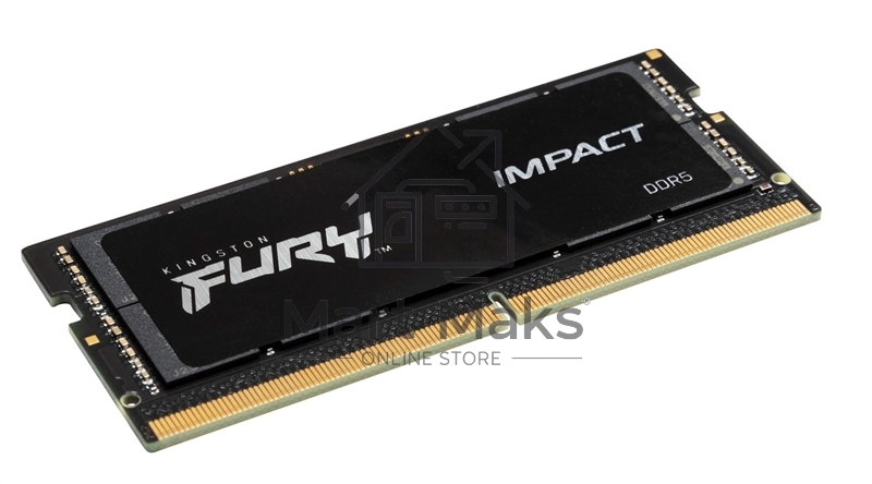 Оперативная память Kingston Fury Impact, DDR5, 32GB (1x32GB), 5600MHz, CL40, SO-DIMM