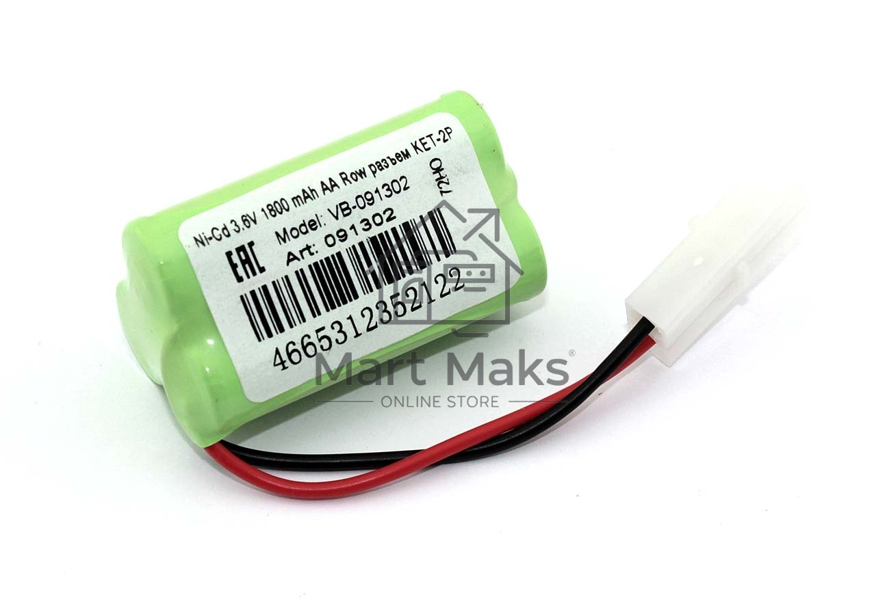 Аккумулятор Ni-Cd 3.6V 1800 mAh AA Row разъем KET-2P