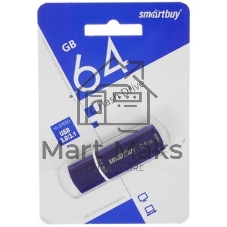 Флешка USB Smartbuy CROWN BLUE (SB64 GbCRW-Bl), 64 Gb, USB 3.0, R/W 75/25, синий