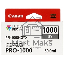 Картридж струйный Canon PFI-1000 PGY для IJ SFP PRO-1000 WFG. Фото серый. 80 мл.