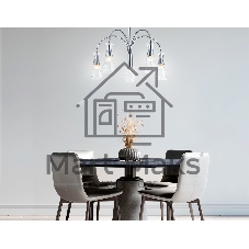 Люстра Ambrella light LH55651/5 СH/CL хром/прозрачный E14*5 max 40W D600*440