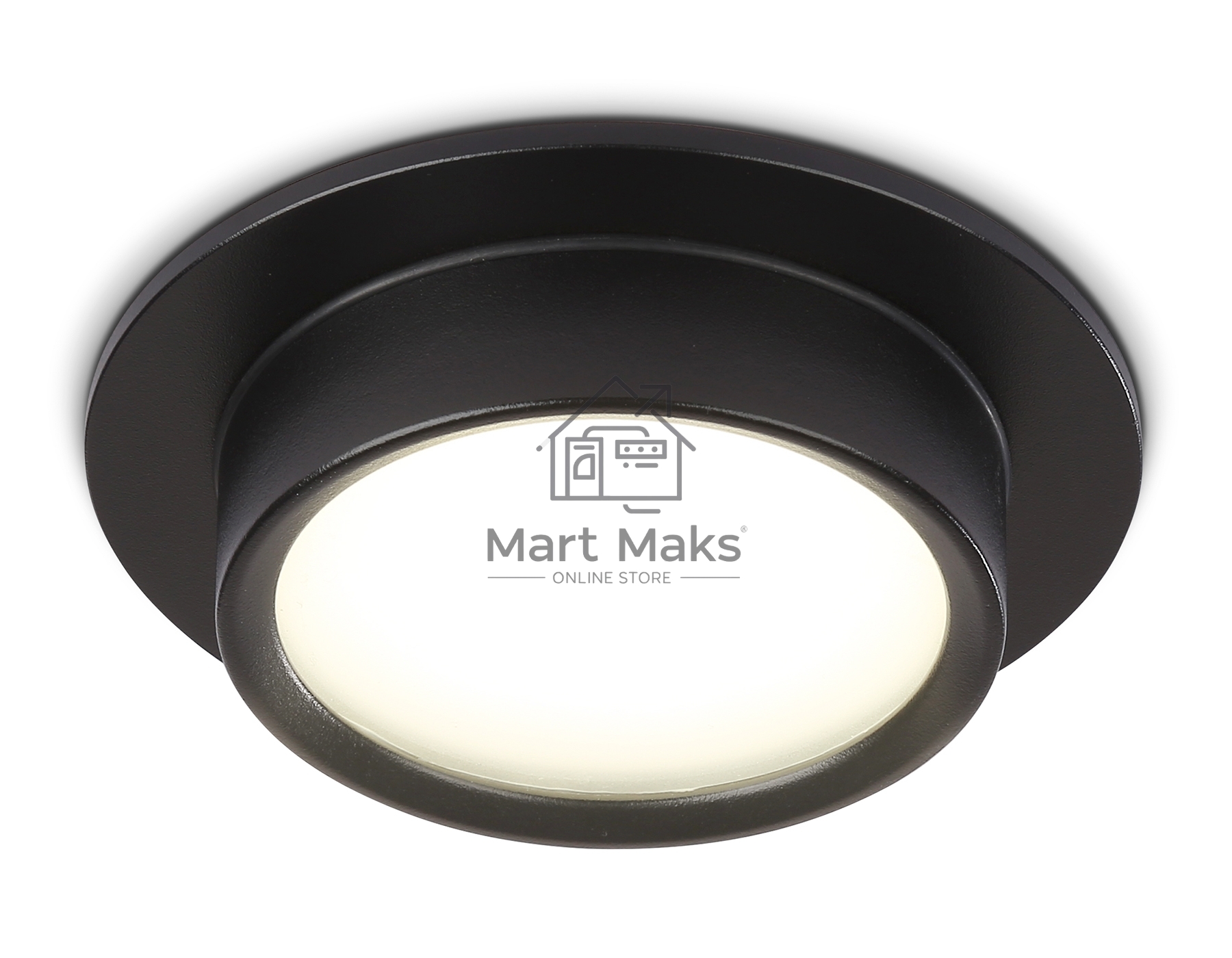 Светильник встраиваемый Ambrella light TN6735 BK черный IP44 GX53 D110*57