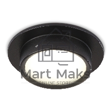 Светильник встраиваемый Ambrella light TN6735 BK черный IP44 GX53 D110*57
